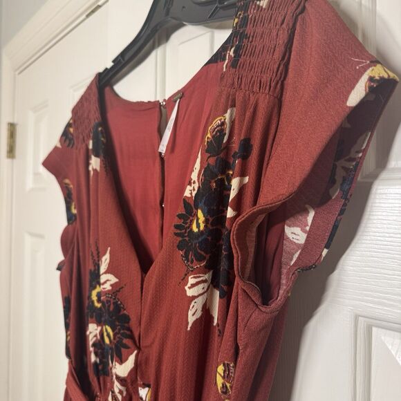 Free People Bohemian Burgundy Maxi Dress Women’s Size 10 - Picture 7 of 12